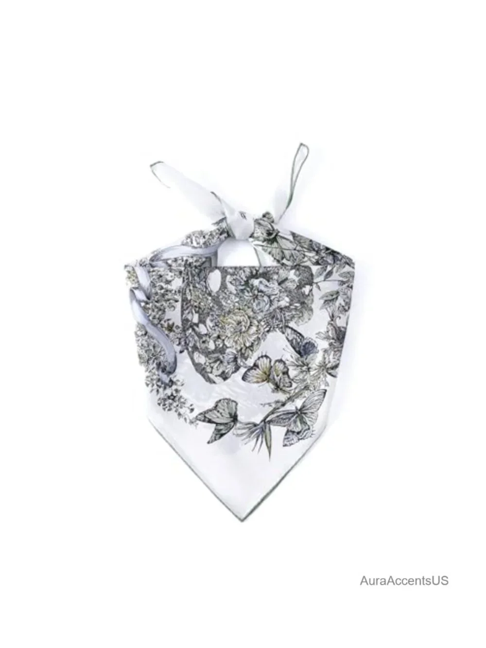 100% Mulberry Silk Square Scarf for Women 25.6